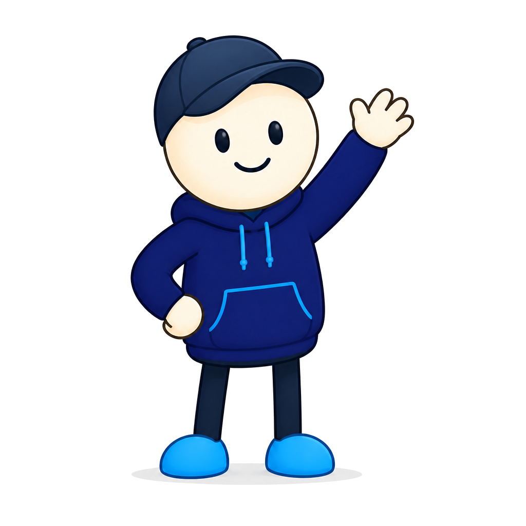 PlatParts mascot waving hello